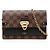 Borsa a Spalla Louis Vuitton Damier Portefeuille Vavin Chain Marrone Nero