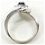 Autre Marque Platinring mit Saphir und Diamant - Ansicht 3
