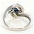 Autre Marque Platinring mit Saphir und Diamant - Ansicht 4