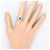 Autre Marque Platinring mit Saphir und Diamant - Ansicht 7