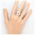 Autre Marque 14K Pink and White Gold Band Ring with Cubic Zirconia Golden - view 5