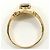 Autre Marque K14 14K Gelbgoldring mit Ammolit-Stein Golden - Ansicht 3