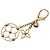 Portachiavi Bloomy Louis Vuitton D'oro