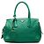 Borsa tote e a spalla in pelle verde Prada