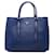 Prada Triangle Logo Plaque Tote Bag Blau  - Ansicht 1