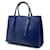 Prada Triangle Logo Plaque Tote Bag Blau  - Ansicht 2