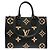 Borsa Louis Vuitton Bicolor Monogram Empreinte OnTheGo MM Nero Beige