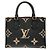 Borsa Louis Vuitton Bicolor Monogram Empreinte OnTheGo PM Nero Beige - vista 2
