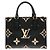 Borsa Louis Vuitton Bicolor Monogram Empreinte OnTheGo PM Nero Beige - vista 2