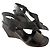 Sandali con zeppa Marc Jacobs in vernice nera Nero