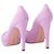 Autre Marque Décolleté con plateau peep toe in scamosciato rosa Casadei - vista 3