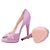 Autre Marque Décolleté con plateau peep toe in scamosciato rosa Casadei - vista 9