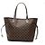 Borsa Tote Louis Vuitton Damier Neverfull MM in marrone Cerise Red Rosso Fuschia