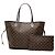 Borsa Tote Louis Vuitton Damier Neverfull MM in marrone Cerise Red Rosso Fuschia - vista 7
