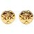 Orecchini a clip Chanel Coco Mark Matelassé placcati oro Golden
