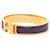 Hermès Pulseira Click H PM Hermes Dourado Roxo  - vista 2