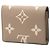 Louis Vuitton Monogram Empreinte Victorine Tri-fold Wallet Beige Grau Roh - Ansicht 2