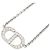 Collana Christian Dior in metallo argentato e strass Argento