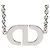 Collana Christian Dior in metallo argentato e strass Argento - vista 3
