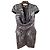 Abito Scultoreo Metallizzato Argento e Nero Alexander McQueen Silver hardware