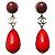Chanel Orecchini pendenti Métiers d'Art 2026 Perle Rosse Rosso Silver hardware