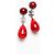 Chanel Orecchini pendenti Métiers d'Art 2026 Perle Rosse Rosso Silver hardware - vista 3