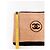 Pochette Chanel in tela di iuta beige e nera Nero - vista 5