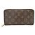 Louis Vuitton Zippy Continental Long Wallet aus Monogram Canvas Braun