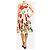 Dolce & Gabbana Midi-Kleid mit weiß-rotem Blumenprint - Größe UK 8 - Ansicht 3
