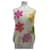 Autre Marque Blumenpullover aus Wolle Carmine Pink Beige