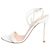 Gianvito Rossi White leather crystal-strap sandal heels - size EU 37