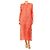 Autre Marque Vestido transparente de seda estampado rojo - talla OS Roja