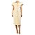 Autre Marque Cremefarbenes Tweed-Kleid mit Off-Shoulder-Ausschnitt - Größe UK 14