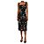 Dolce & Gabbana Schwarzes Seiden-Slip-Kleid mit Blumenprint - Größe UK 6