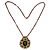 Collana Chanel Reliquaire placcata oro con smeraldo D'oro Verde - vista 7