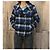 Autre Marque Fidelity by Gerald & Stewart Karierter Pea Coat Blau/Schwarz - Ansicht 2