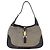 Borsa a Spalla Gucci Jackie Canvas Nero Beige