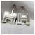 Hermès Orecchini a lobo Hermes Cage d'H H-Cube Verde e Argento - vista 9