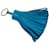 Ring Porte-clés Carmen en agneau bleu Milo Hermès  - vue 2