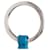 Ring Porte-clés Carmen en agneau bleu Milo Hermès  - vue 3