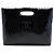 Tote Chanel Black CC Perforated Patent Nero