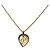 Collana Dior Gold con pendente a cuore CD in strass placcato oro D'oro - vista 3
