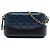 Clutch Chanel Gabrielle Blue Bicolor in pelle di vitello invecchiata con doppia zip e catena Blu navy