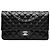 Chanel Black Medium Classic Lambskin Double Flap Nero