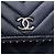 Chanel Blue CC Chevron Lammfell Wallet On Chain mit Nieten Blau Marineblau - Ansicht 5