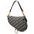 Borsa Saddle in tela Dior Blue Oblique - vista 2
