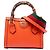 Bolsa Satchel Gucci Diana Mini em couro de bezerro bambu laranja