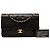 Chanel Black Medium Classic Lambskin Double Flap Nero - vista 7