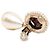 Brincos de pressão Chanel Gold Gold Plated Faux Pearl Drop Dourado - vista 3
