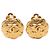 Orecchini a clip Chanel Gold CC placcati oro fiore D'oro